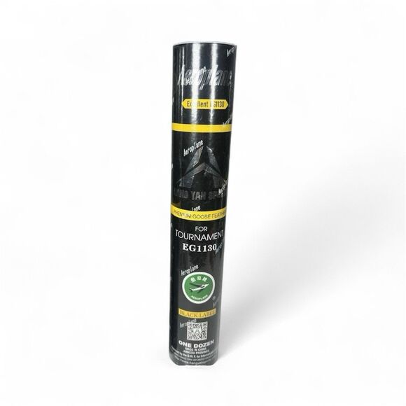 Aeroplane Badminton Shuttlecock EG1130 Black Label Premium Goose Feather - Picture 1 of 1